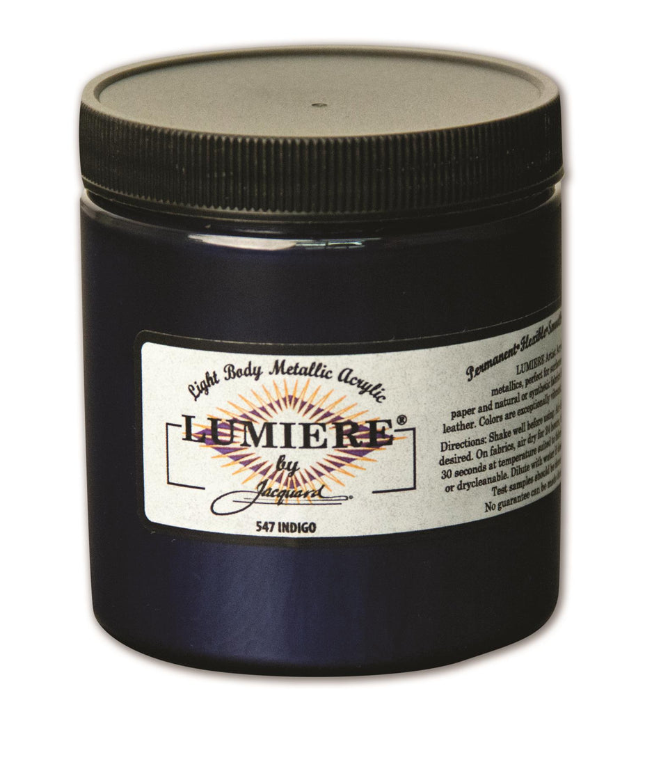 JAC2547 Lumiere 547 Indigo Metallic Acrylic Paint - 8 fl oz