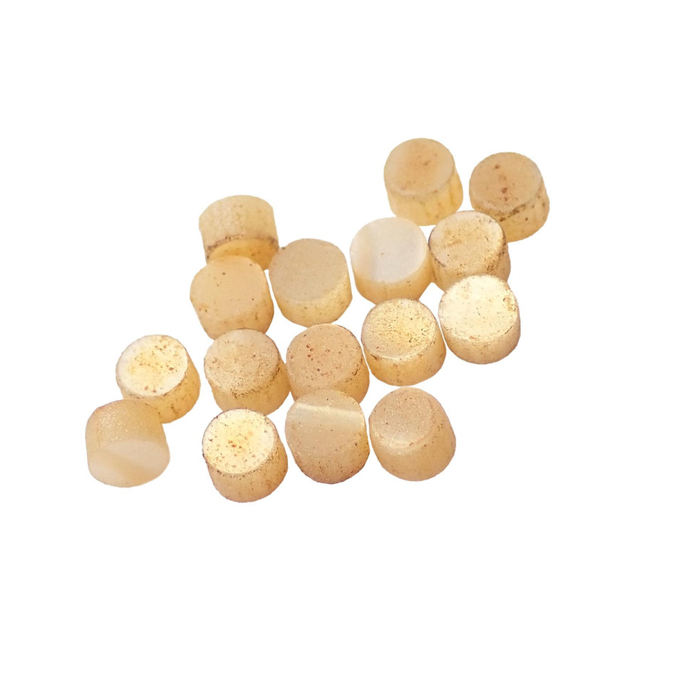 Cream Vintage Pearloid Celluloid Dot Inlays - 3mm, Pack of 20, Circle