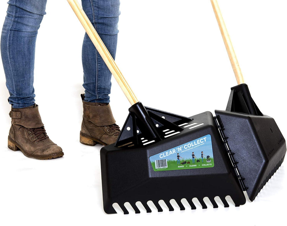 [Clear N Collect] Multi-Purpose Garden Leaf Rake
