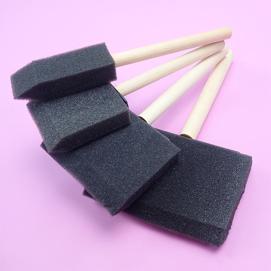 Foam Brush - 1 In, 2 In, 3 In, 4 In, Pack of 4
