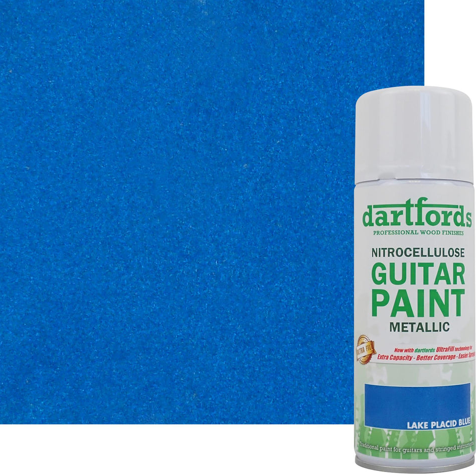 Lake Placid Blue Metallic Nitrocellulose Guitar Paint - 400ml Aerosol