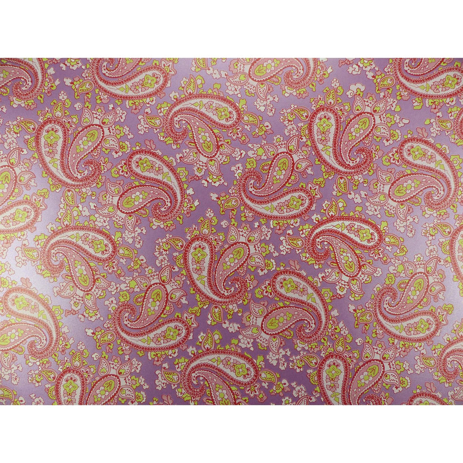 Purple Backed Pink Paisley Paper Guitar Body Decal - 420x295mm