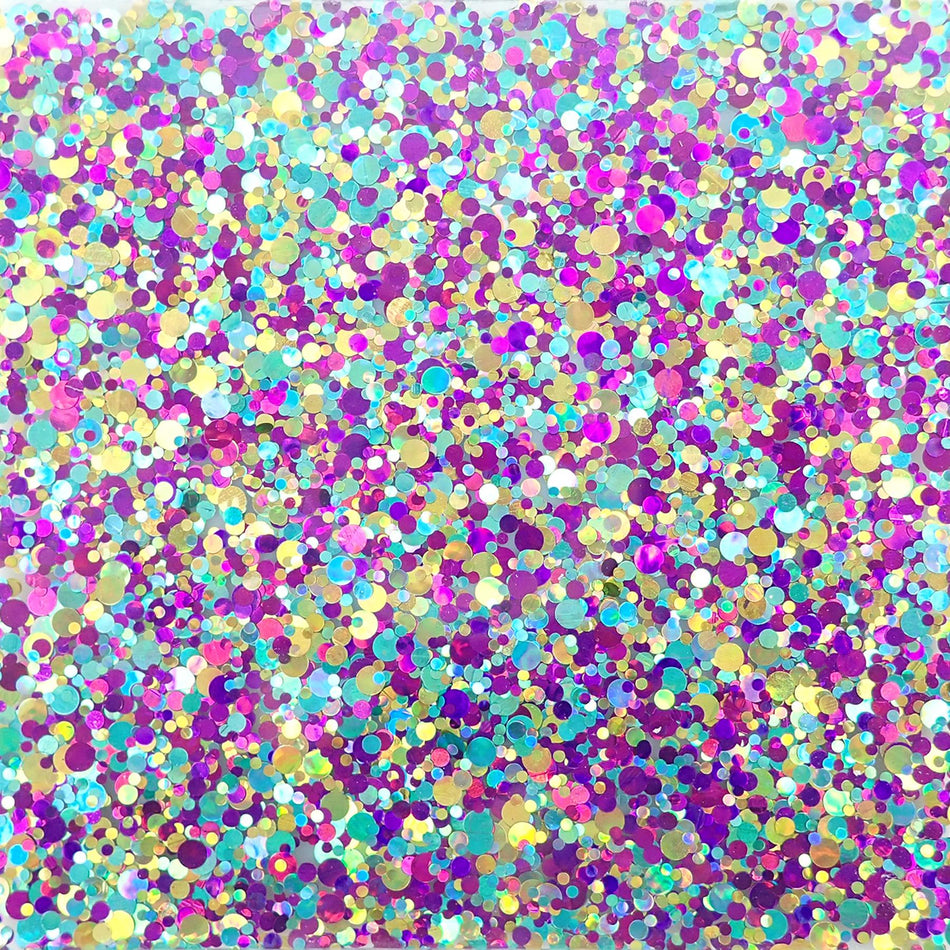 Blue and Purple Chunky Glitter Cast Acrylic Sheet (3mm thick)