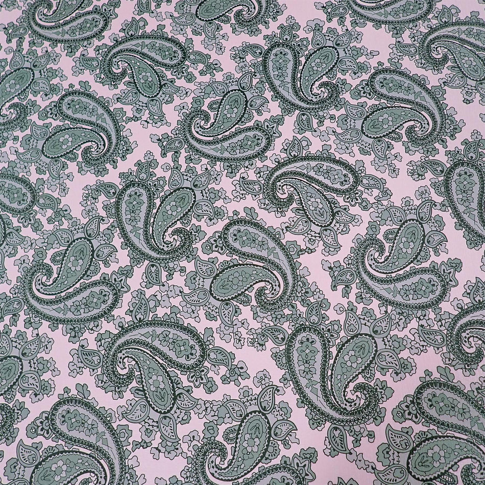 [Luthitec] Petal Backed Black Fabric Texture Paisley Paper Guitar Body Decal - 690x480mm