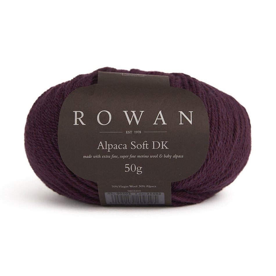 Alpaca Soft DK Dark Burgandy 230 70% Wool 30% Alpaca Yarn - 50g