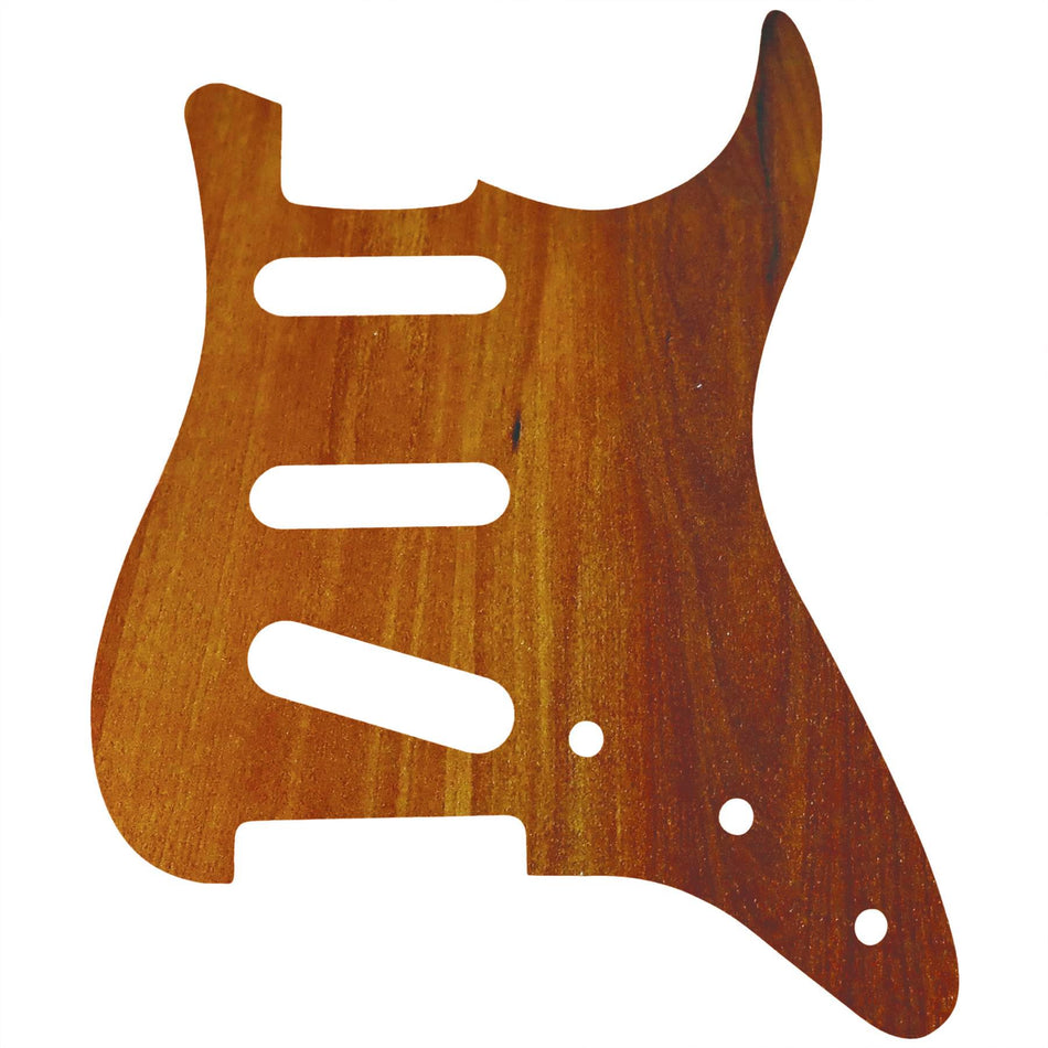 Mahogany Wood Effect Acrylic Stratocaster 11 Hole Guitar Pickguard