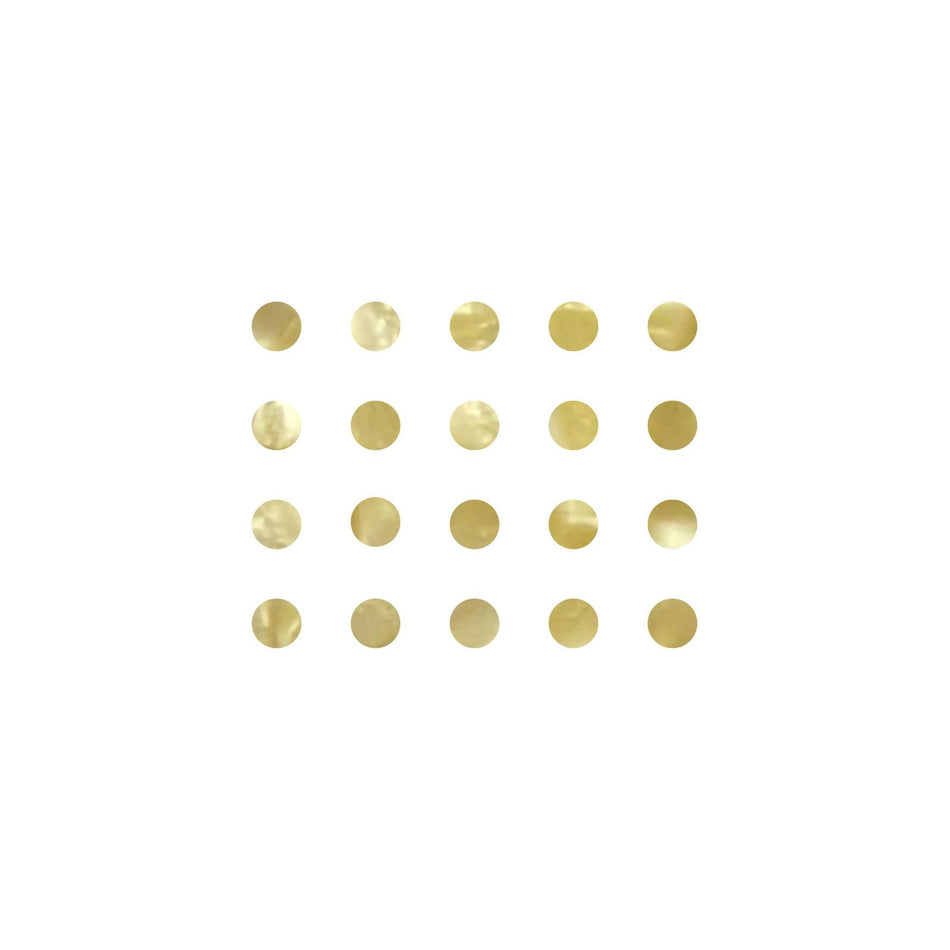 Cream Pearloid Celluloid Dot Inlays - 10mm, Pack of 20, Circle