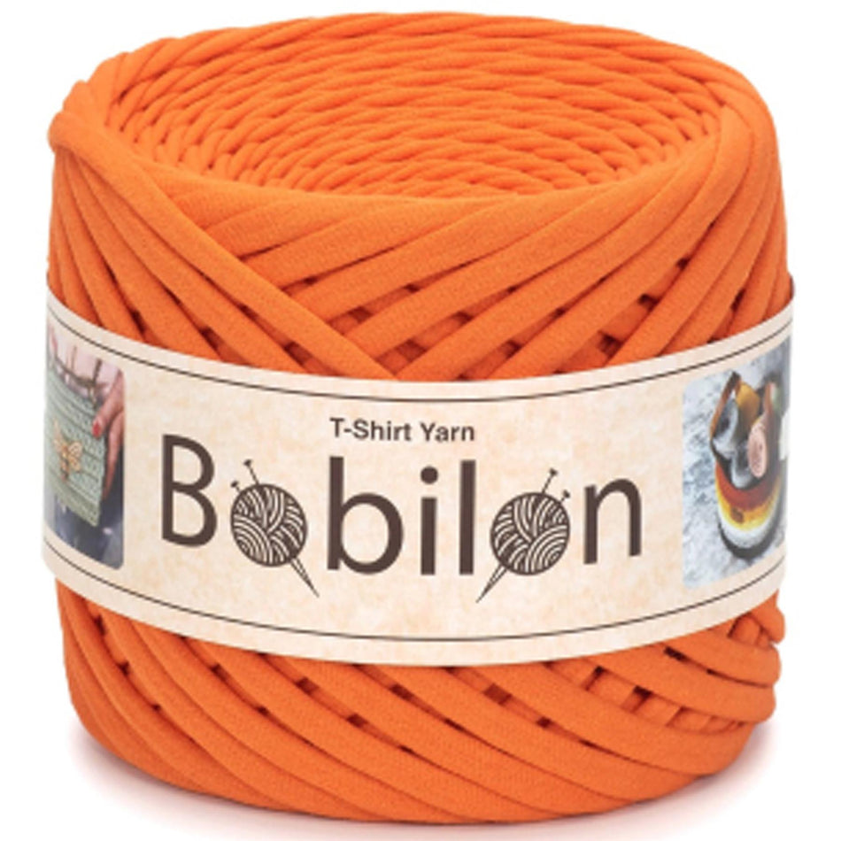 Mini Orange Cotton T-Shirt Yarn - 100M, 5-7mm, 220g