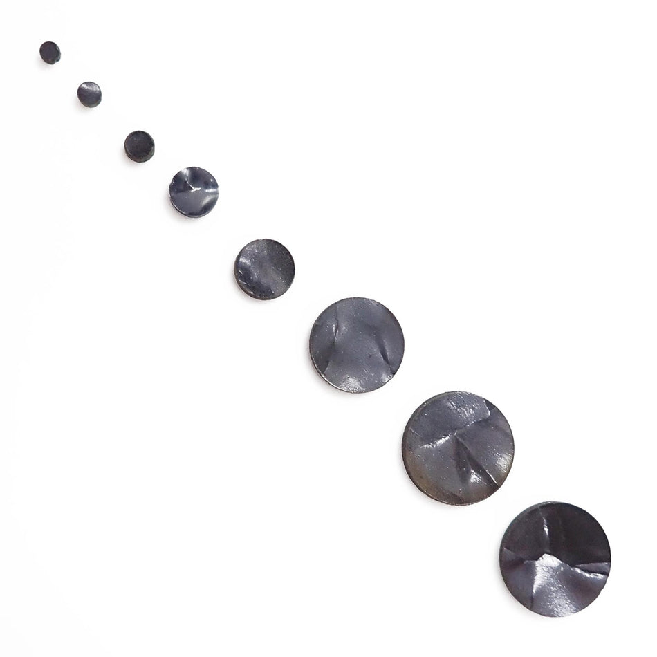 Black Pearloid Celluloid Dot Inlays - 5mm, Pack of 20, Circle