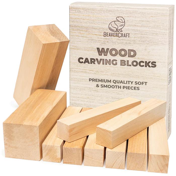 BW10 ALDER Set of Alder Carving Blocks 10 Pcs