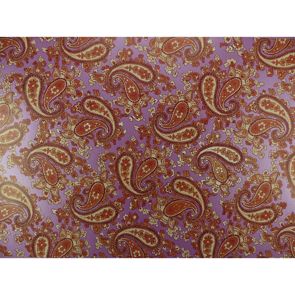 Purple Backed Brown Paisley Paper Guitar Body Decal - 420x295mm