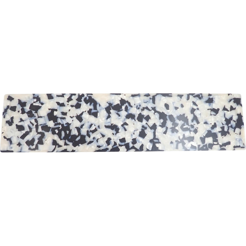 Black and White Large Pattern Pearloid Cellulose Acetate Sheet, 20mm Thick