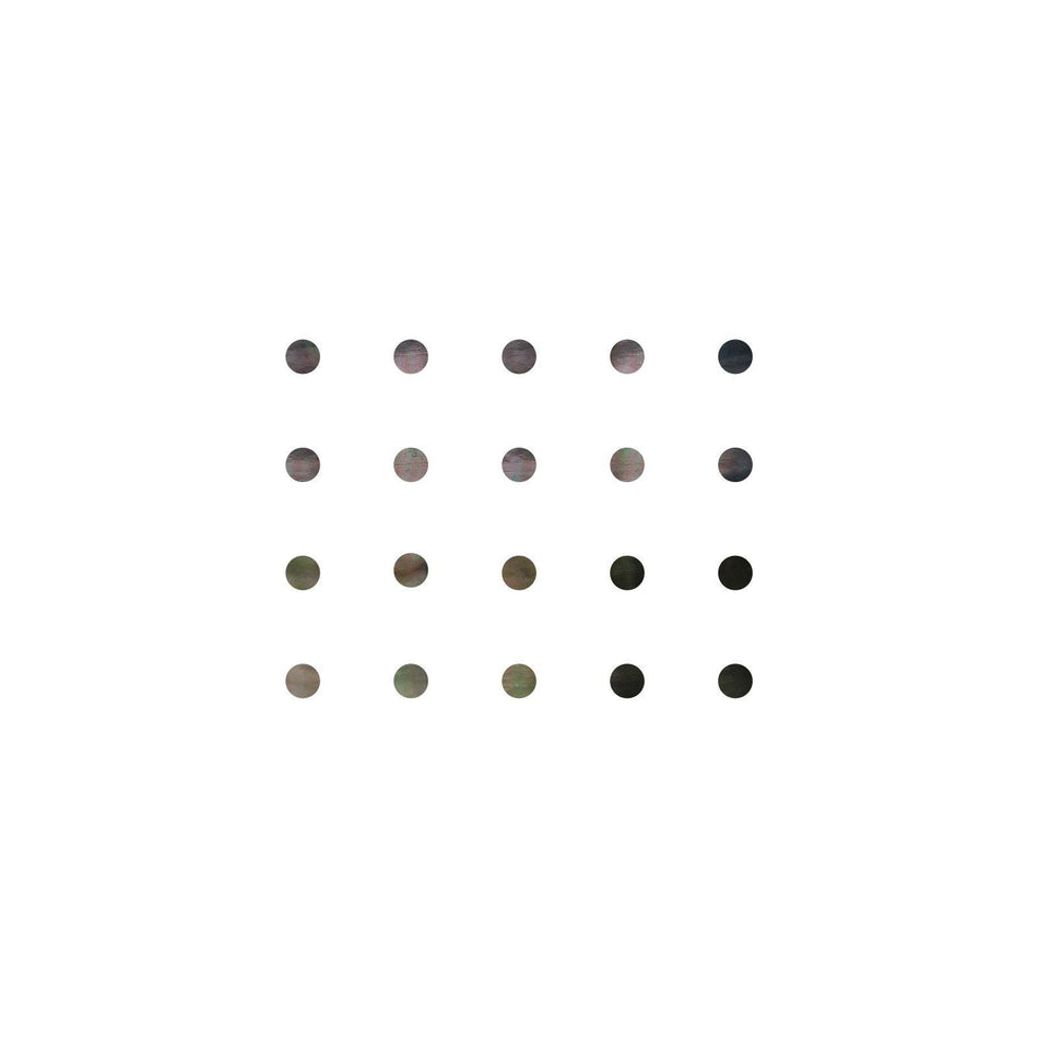 Black Mother of Pearl Dot Inlays - 6.35mm, 1/4", Pack of 20, Circle