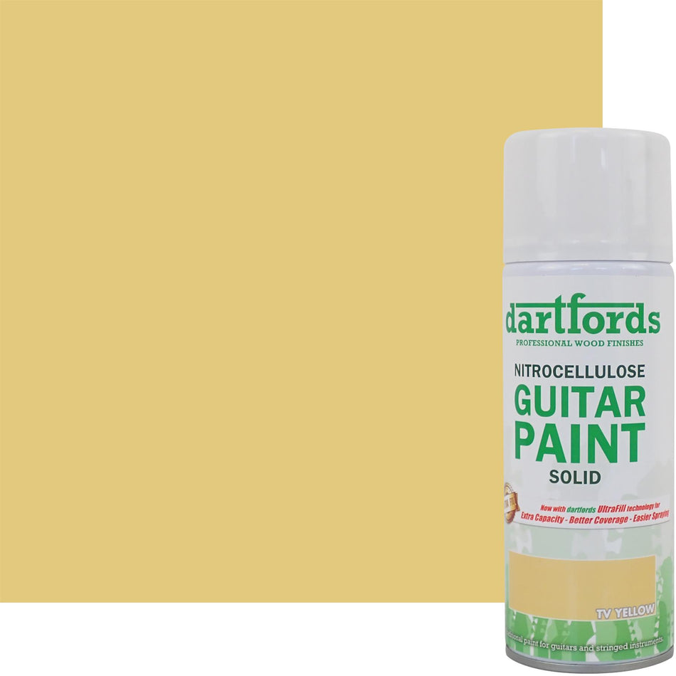 TV Yellow Nitrocellulose Guitar Paint - 400ml Aerosol