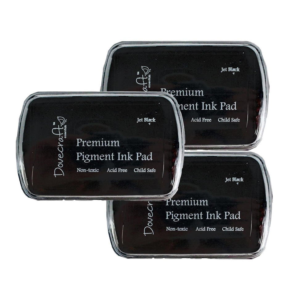 Black Pigment Ink Pad Bundle - Set of 3