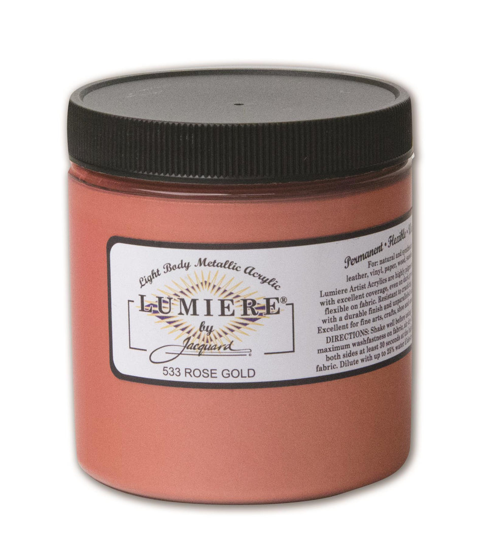 JAC2533 Lumiere 533 Rose Gold Metallic Acrylic Paint - 8 fl oz