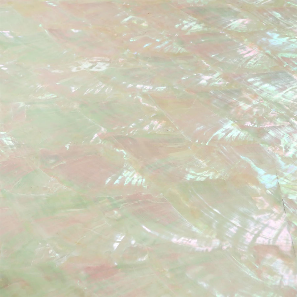 Natural Abalone Varnished Laminate Shell Veneer - 200x200x0.3mm, Painted Backing