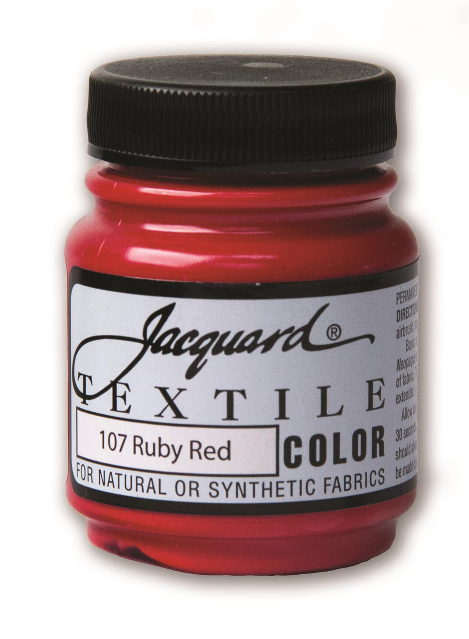 JAC1107 107 Ruby Red Textile Color Paint - 2.25 fl oz