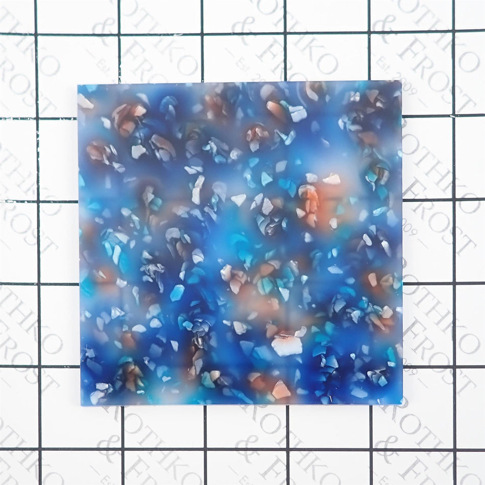 Steel Blue Crystal Acrylic Sheet - 600x400x3mm