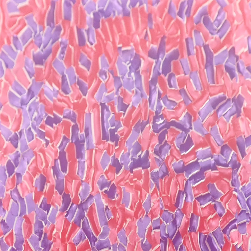 Purple Crackle Celluloid Laminate Cast Acrylic Sheet (3mm thick)
