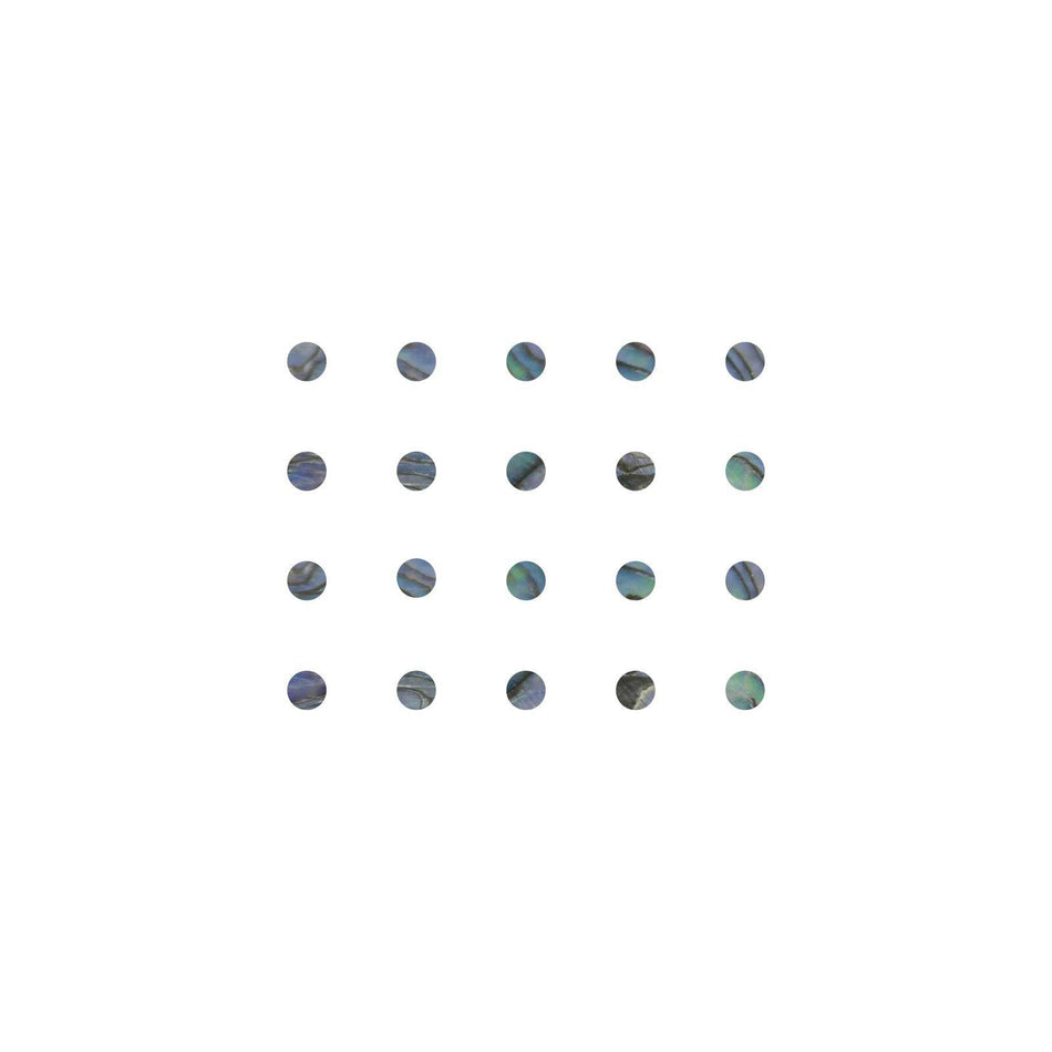 Paua Abalone Dot Inlays - 7.14mm, 9/32 In, Pack of 20, Circle