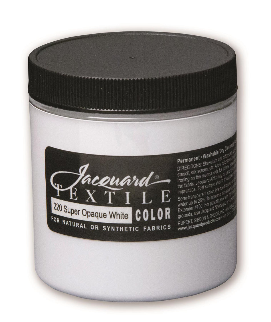 JAC2220 220 Super Opaque White Textile Paint - 8 fl oz