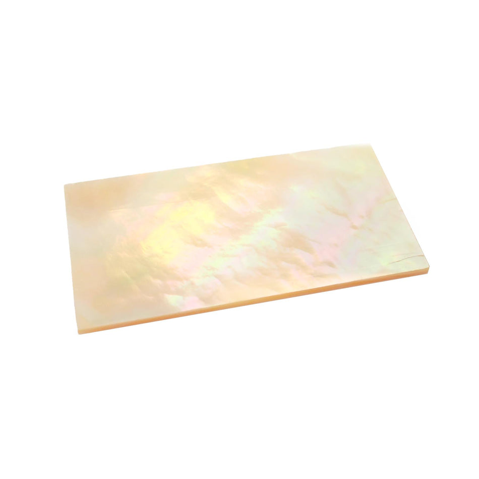 [Incudo] Gold Mother of Pearl Inlay Blank - 42x22x1mm, Rectangle