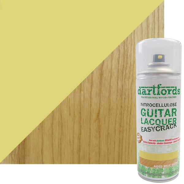 Aged Relic Satin Easycrack Nitrocellulose Guitar Lacquer - 400ml Aerosol