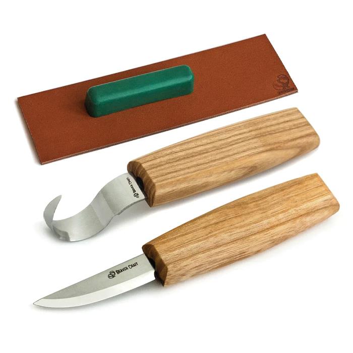 S01 Spoon Carving Tool Set (2 Knives + Accessories)