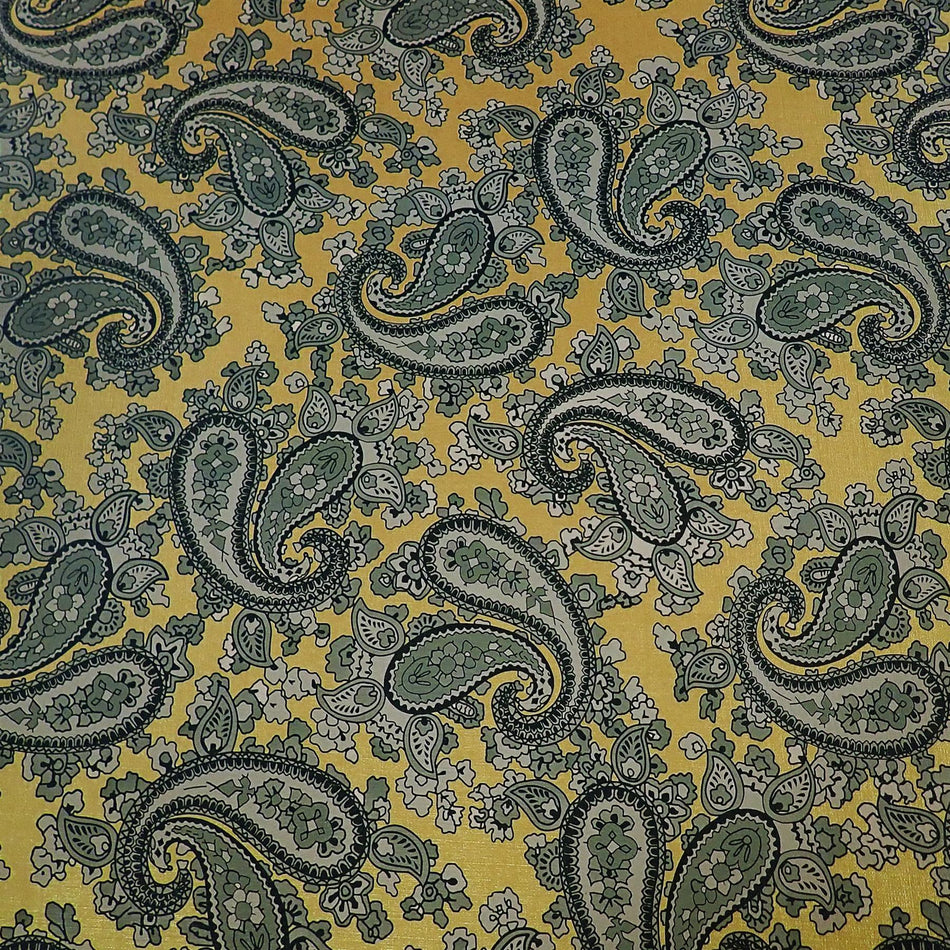 [Luthitec] Gold Fever Backed Black Fabric Texture Paisley Paper Guitar Body Decal - 690x480mm