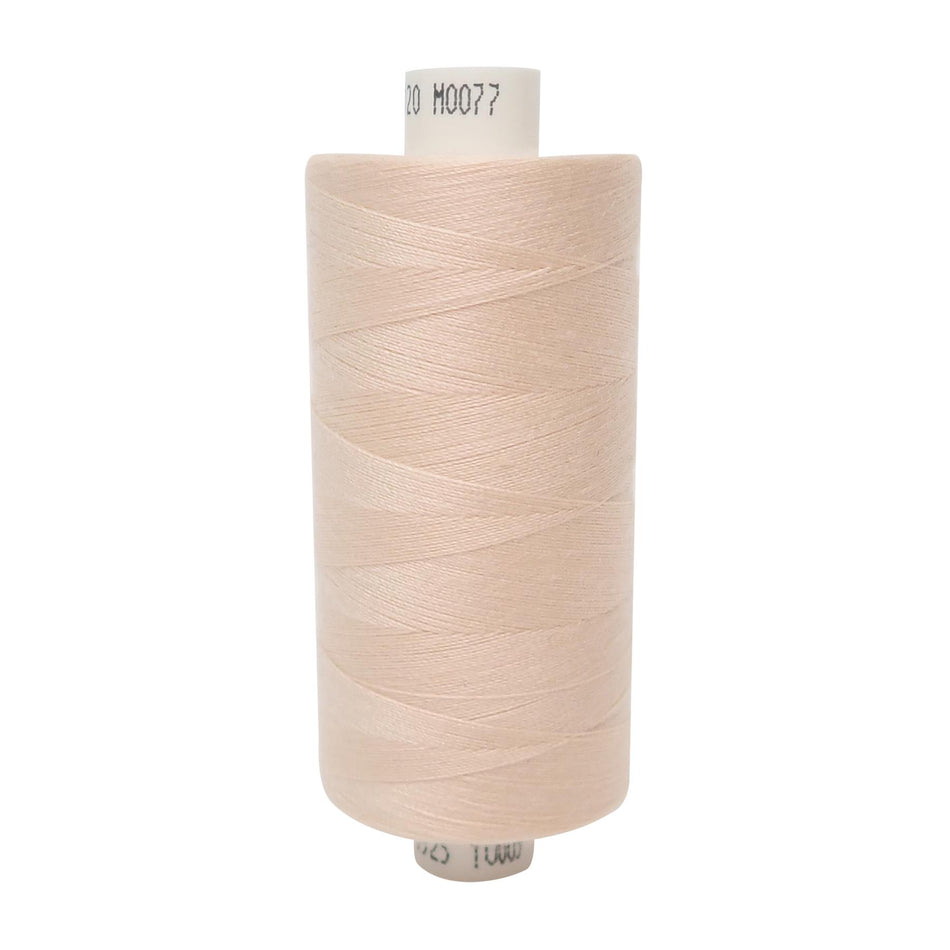 M0077 Light Apricot Spun Polyester Sewing Thread - 1000M