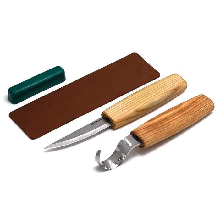 S03 Spoon Carving Tool Set For Beginners (2 Knives + Accessories)