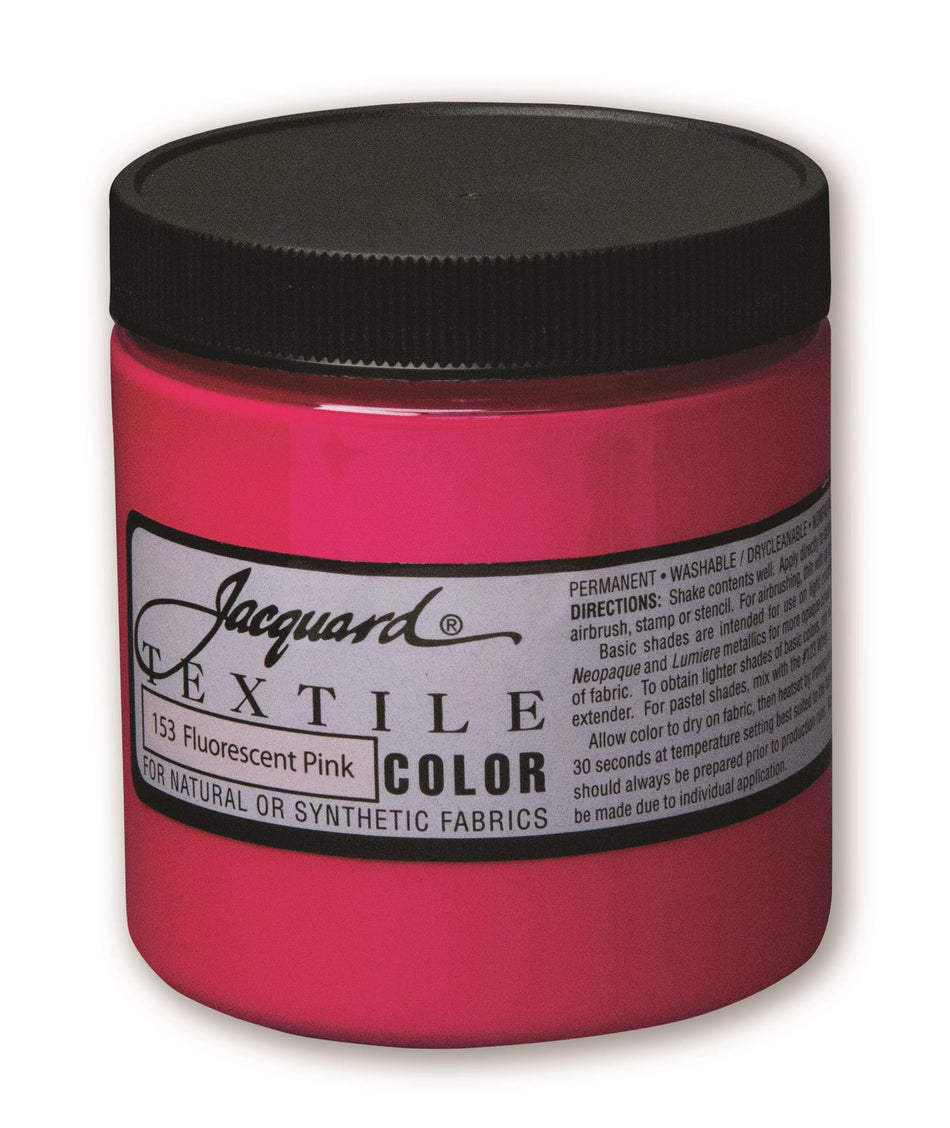 JAC2153 Fluorescent 153 Pink Textile Paint - 8 fl oz