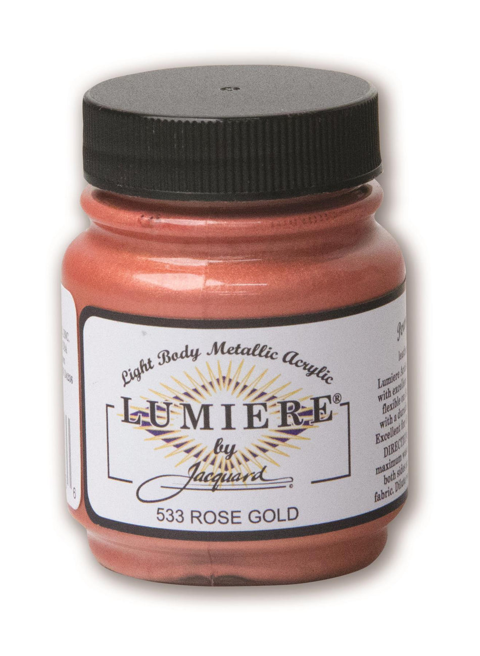 JAC1533 Lumiere 533 Rose Gold Metallic Acrylic Paint - 2.25 fl oz