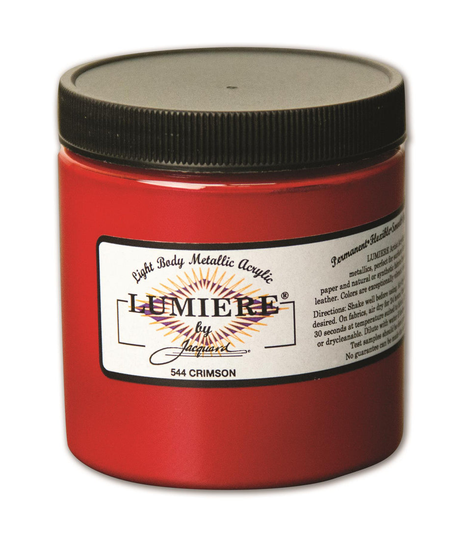 JAC2544 Lumiere 544 Crimson Metallic Acrylic Paint - 8 fl oz