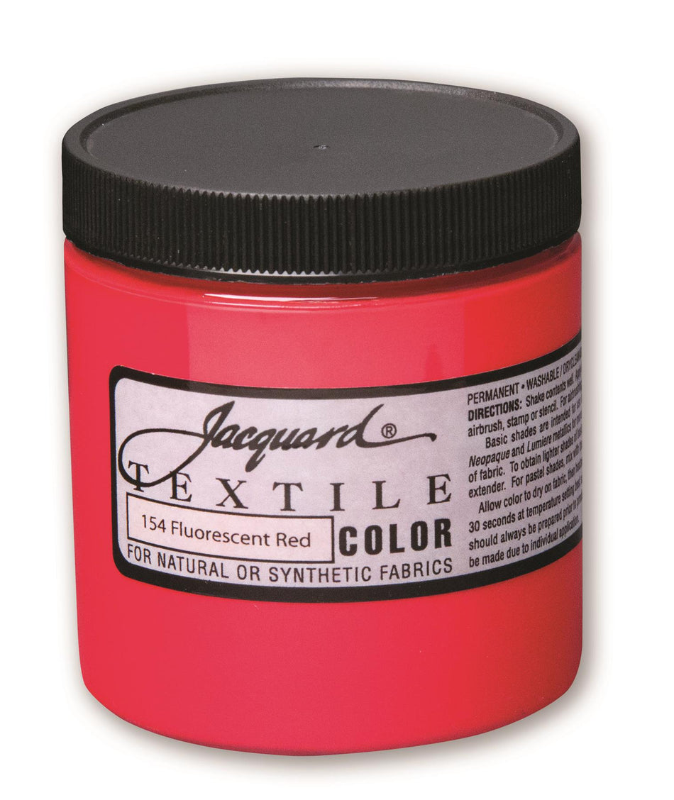 JAC2154 Fluorescent 154 Red Textile Paint - 8 fl oz