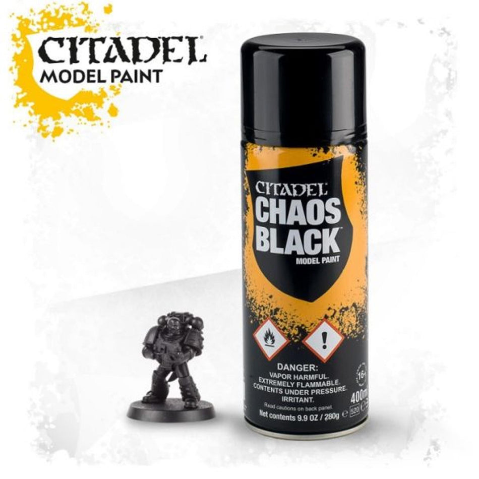 [Games Workshop] Citadel Chaos Black Spray - Colour Paint - 400ml