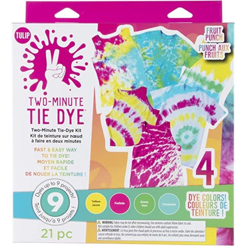 2 Minute 4 Colour Fruit Punch Tie-Dye Kit - Set of 21