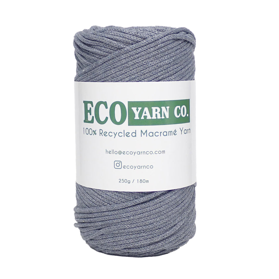 Dark Grey Cotton/Polyester Macrame Yarn - 180M, 250g