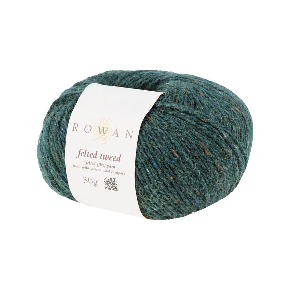 Felted Tweed Pine 158 50% Wool 25% Alpaca 25% Viscose Yarn - 50g