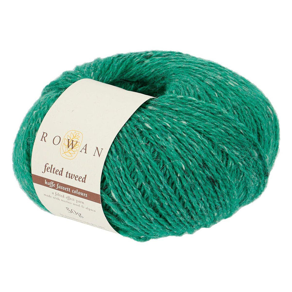 Felted Tweed Electric Green 203 50% Wool 25% Alpaca 25% Viscose Yarn - 50g