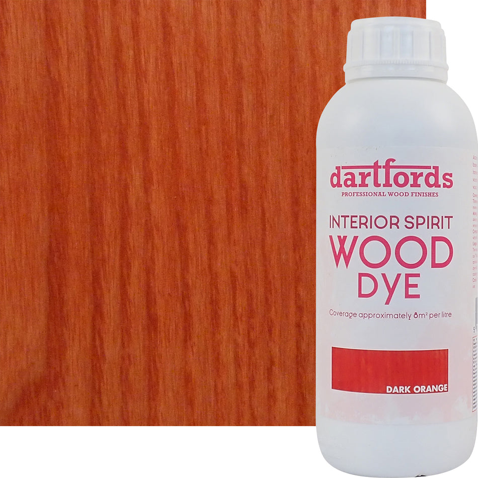 Dark Orange Interior Spirit Based Wood Dye