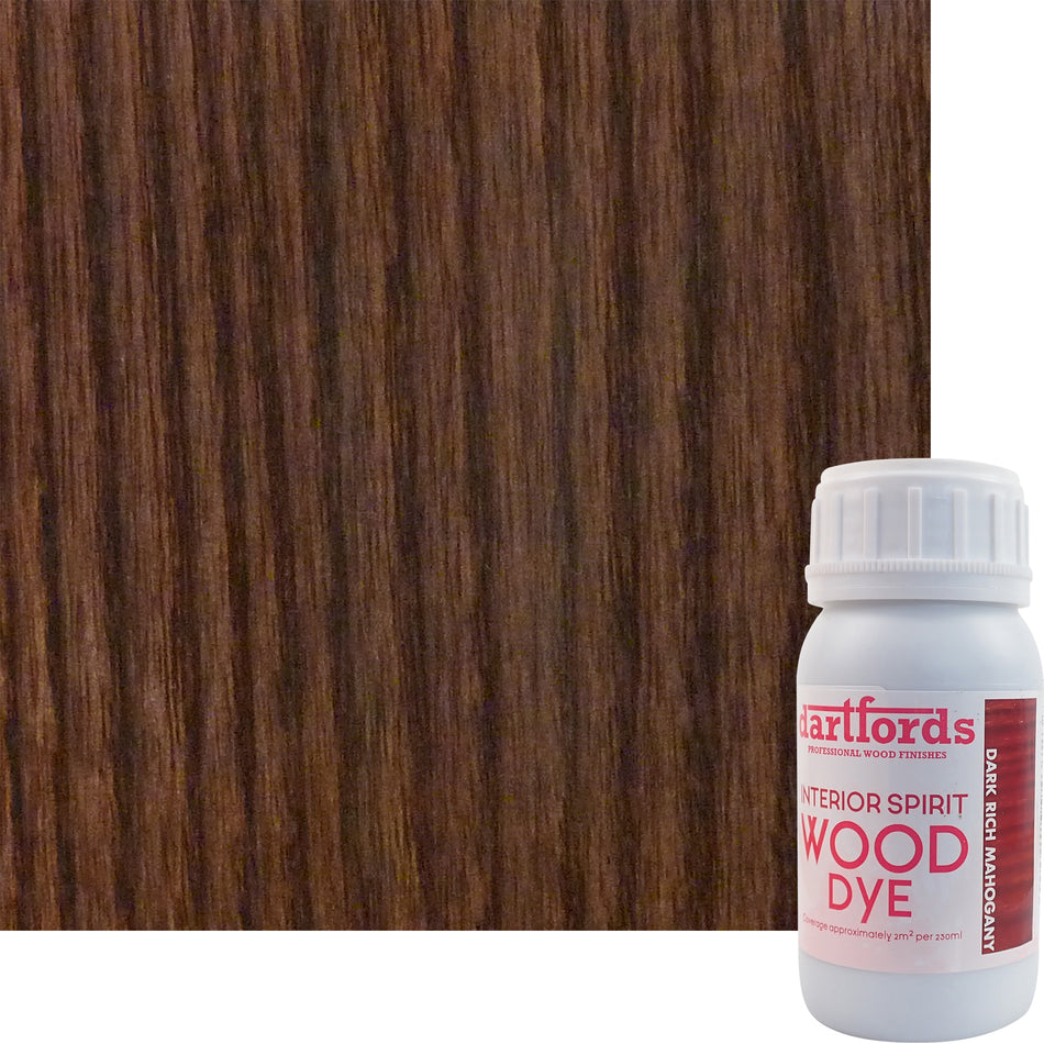 Dark Rich Mahogany Interior Spirit Based Wood Dye