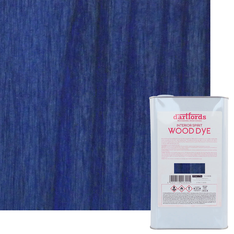 Blue Interior Spirit Based Wood Dye