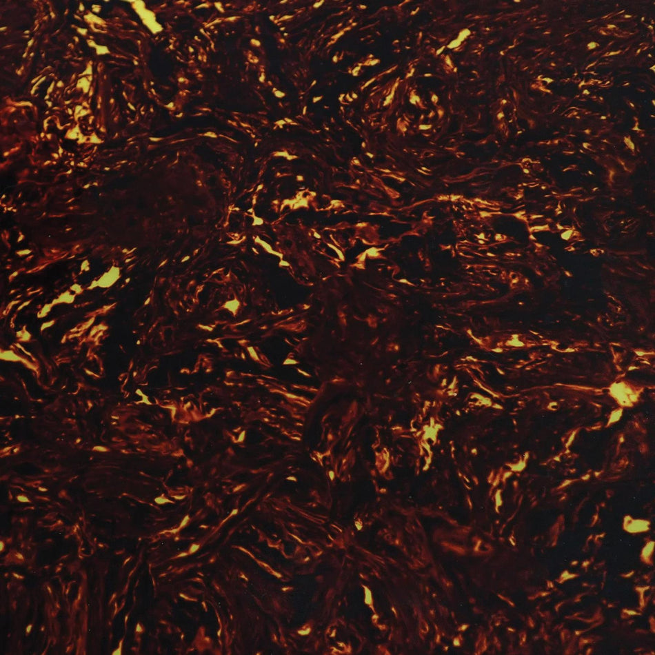 Brown Dark Tortoiseshell PVC Acoustic Guitar Pickguard Sheet - 290x220x0.5mm, Adhesive Backing