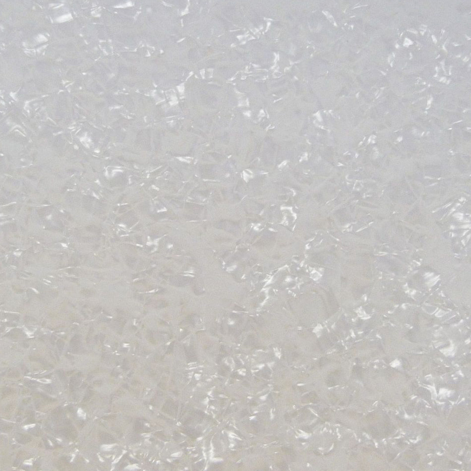 White Pearloid PVC Self-Adhesive Acoustic Guitar Pickguard Sheet - 290x210x0.5mm, Adhesive Backing