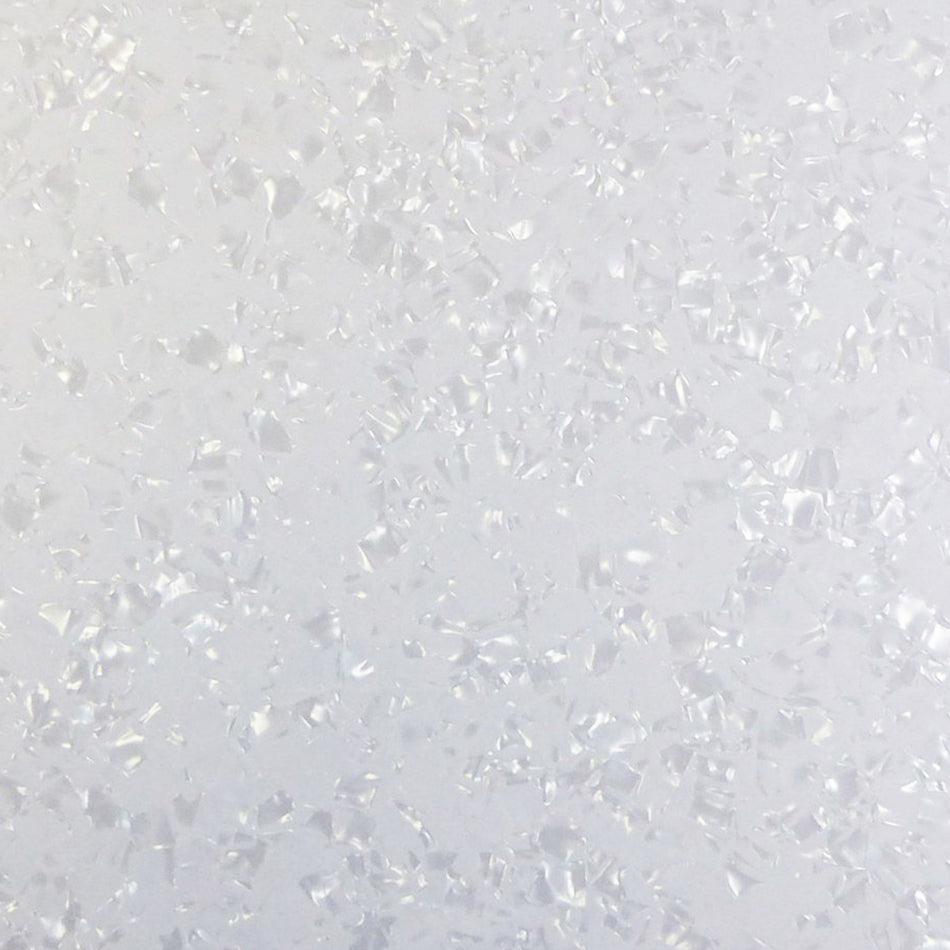 White Pearloid PVC Electric Guitar Pickguard Sheet - 430x290x2.5mm, 4-Ply