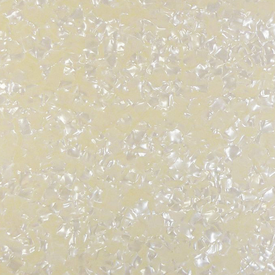 Cream Pearloid PVC Electric Guitar Pickguard Sheet - 630x240x2.5mm, 4-Ply