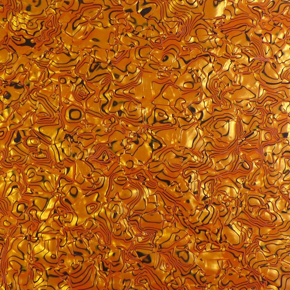 Brown Tiger Shell PVC Electric Guitar Pickguard Sheet - 430x290x2.5mm, 4-Ply