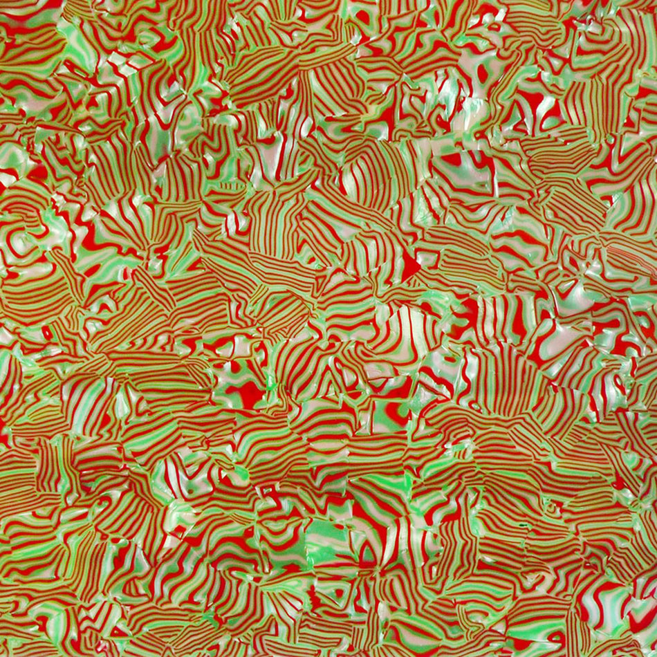 Green and Red Shell PVC Electric Guitar Pickguard Sheet - 430x290x2.5mm, 4-Ply